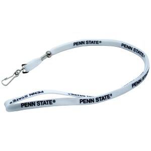 white lanyard with repeating white Penn State